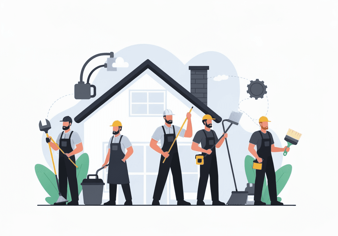 Professional home services illustration